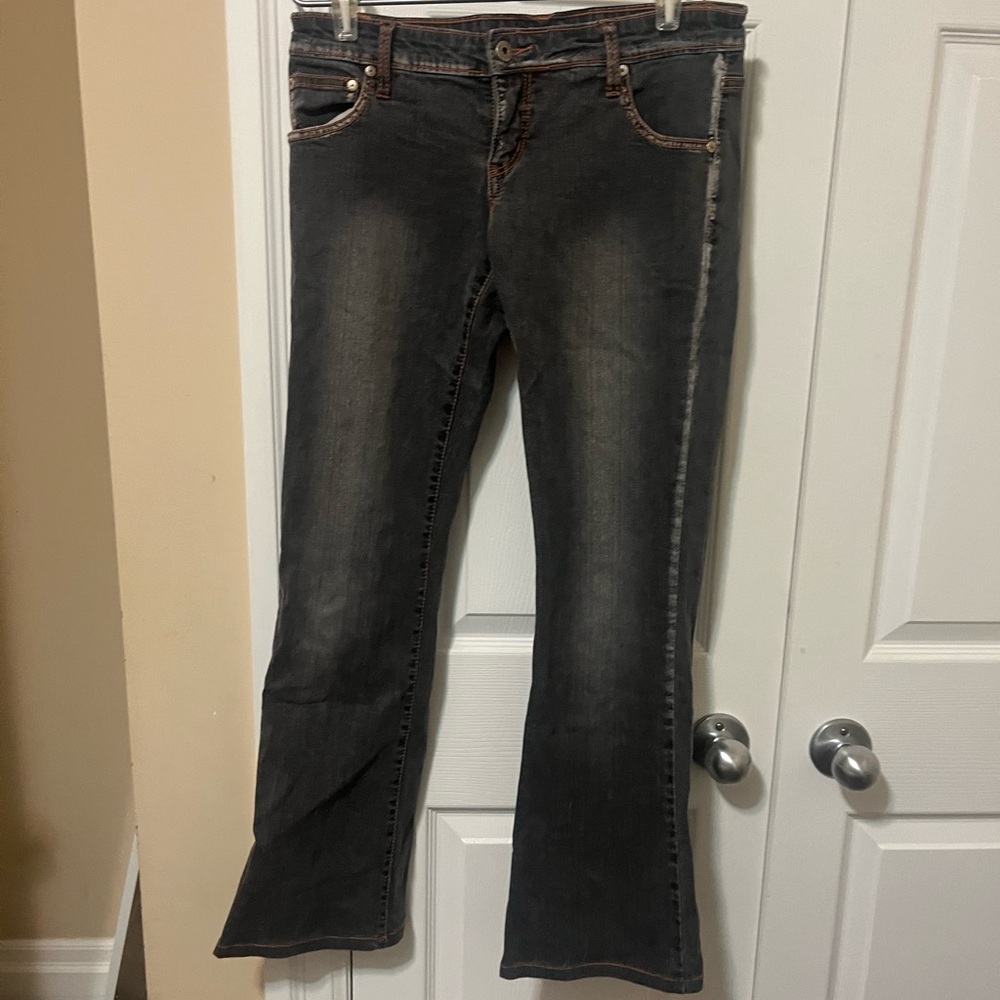 Vintage Women's Low rise Dark Grey Bootcut Jeans - Picture 3 of 5